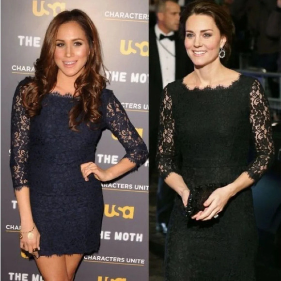 DVF Diane Von Furstenberg New Zarita Lace Dress Size Small Long Sleeve Navy Blue - Picture 16 of 16